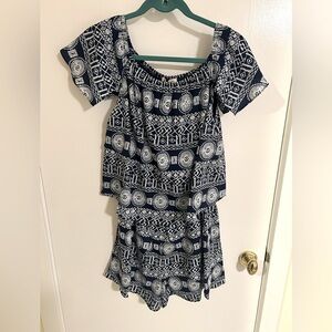 NWT SUGARLIPS, blue romper, size M
